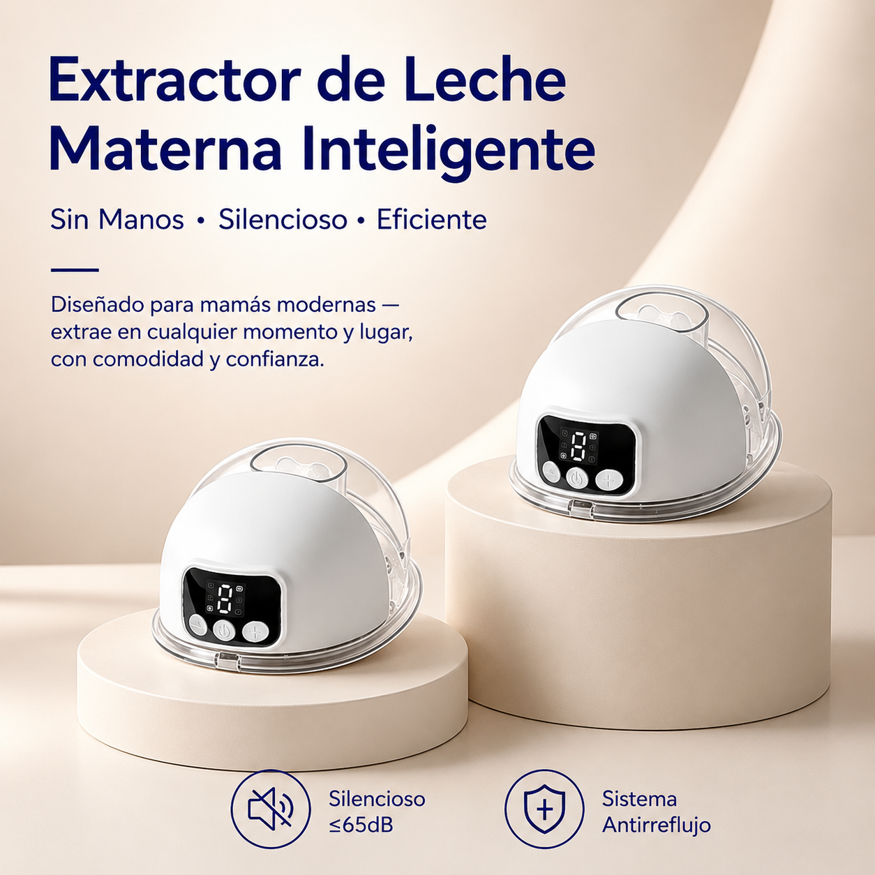 Extractor de Leche Inalámbrico: Succión Regulable